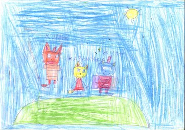 Рисунок три кота Рисунок три кота